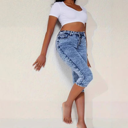 High-elastic Form-fitting Light-colored Jeans