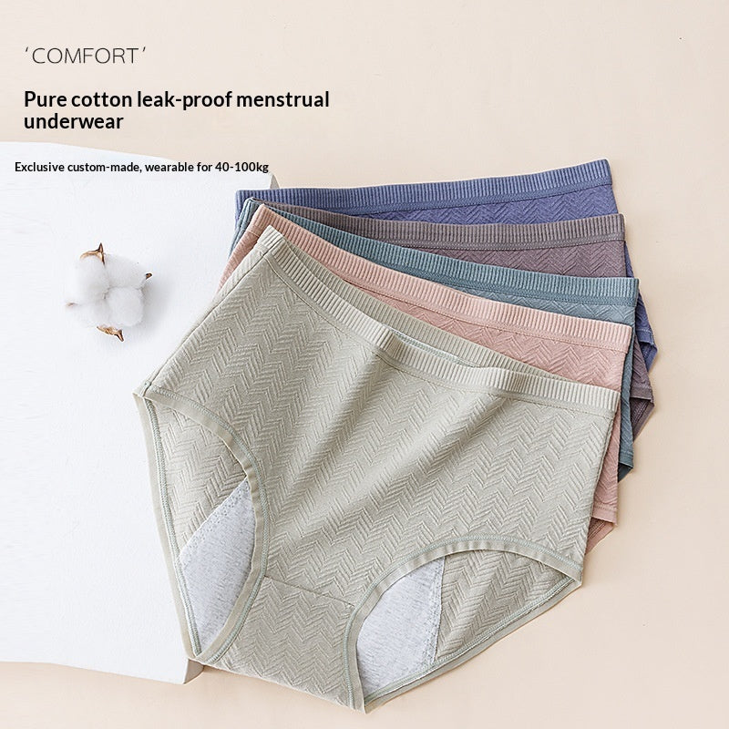 High-waisted Pure Cotton Period Panties For Women