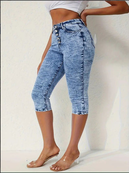 High-elastic Form-fitting Light-colored Jeans