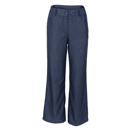 Womens Retro Striped Cotton-Linen Casual Pants