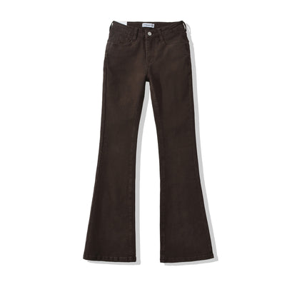 Womens Stylish Slim-fit Distressed Flared Jeans